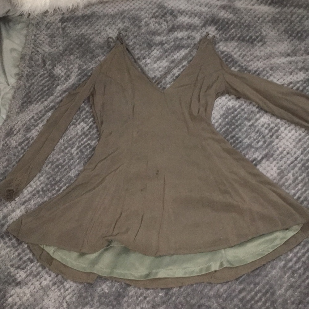 Backless green dress